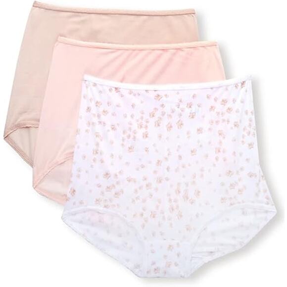 New Bali 3 Pack Womens Size 11 Skimp Skamp Underwear Full Coverage Briefs - Picture 1 of 1